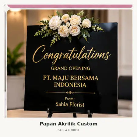 Papan Bunga Akrilik Tulang Bawang Barat